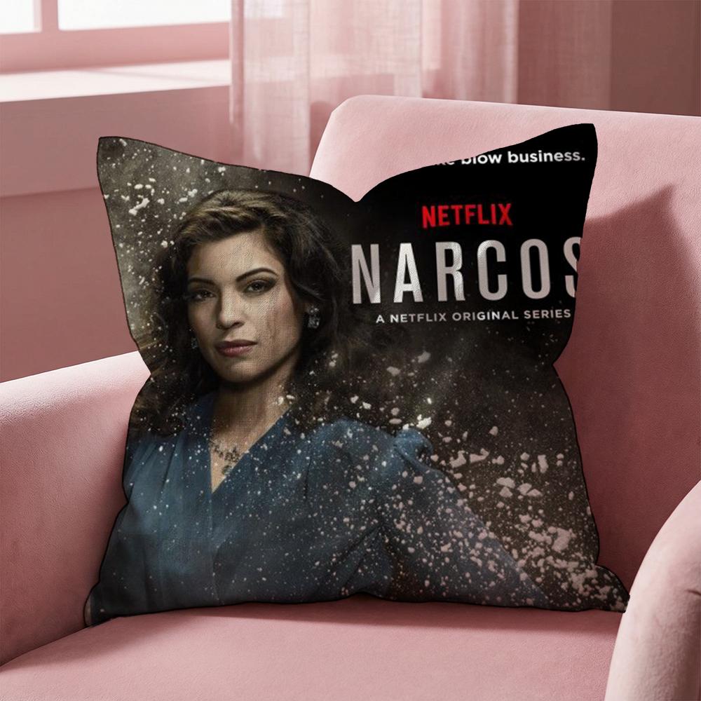 

TV N-Narcos Cushion Cover Multi-Scene Pillow Cover for Home & Car - Reversible, Soft & Durable for Daily Use 30cmx30cm