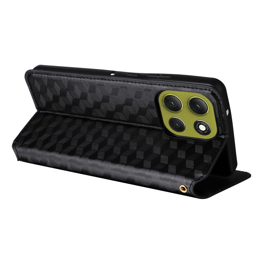 For Motorola Moto G86 5G Case Wallet Rhombus Imprinted Leather Phone Cover