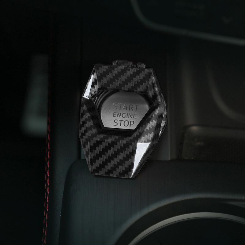 New Car Engine Start Stop Switch Button Cover Decorative Auto Accessories Push Button Sticky Cover Car Interior Car-Styling