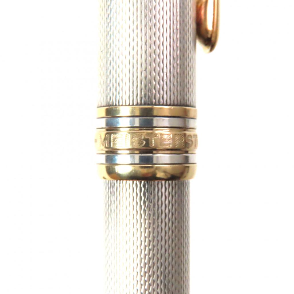 Sehr guter MONCLER Kugelschreiber Meisterstück Solitaire Silber Gold SV925 Herren Gebraucht