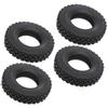 4Pcs 20mm Width Shoe Sole Pattern Tyre for Tamiya Tractor Truck 1/14 RC Car Black