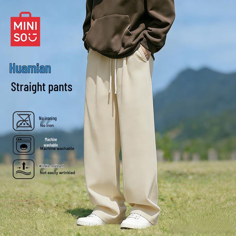 MINISO Men s Youth Casual Straight-Leg Trousers 2XL