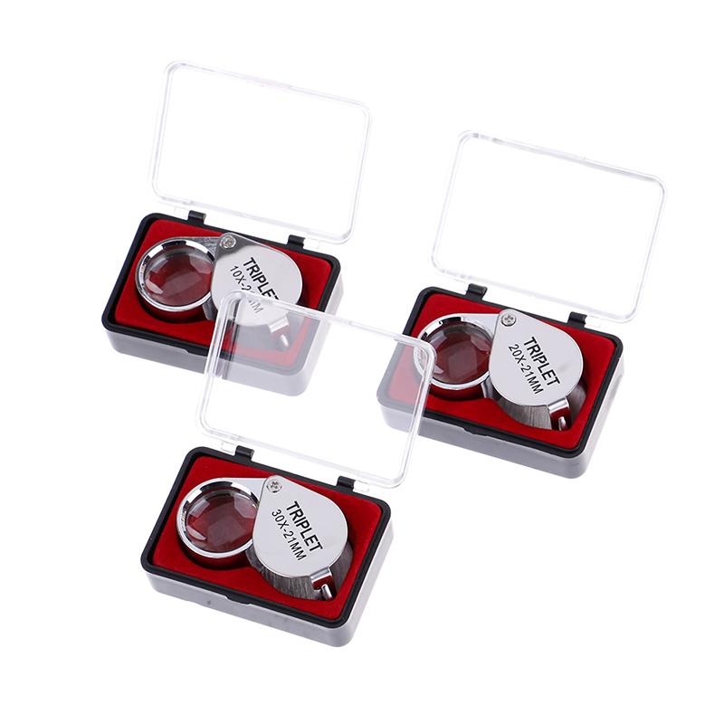 Lupă Triplet Jewelers, lupă pentru bijuterii, lupă cu diamant, cu cutie
