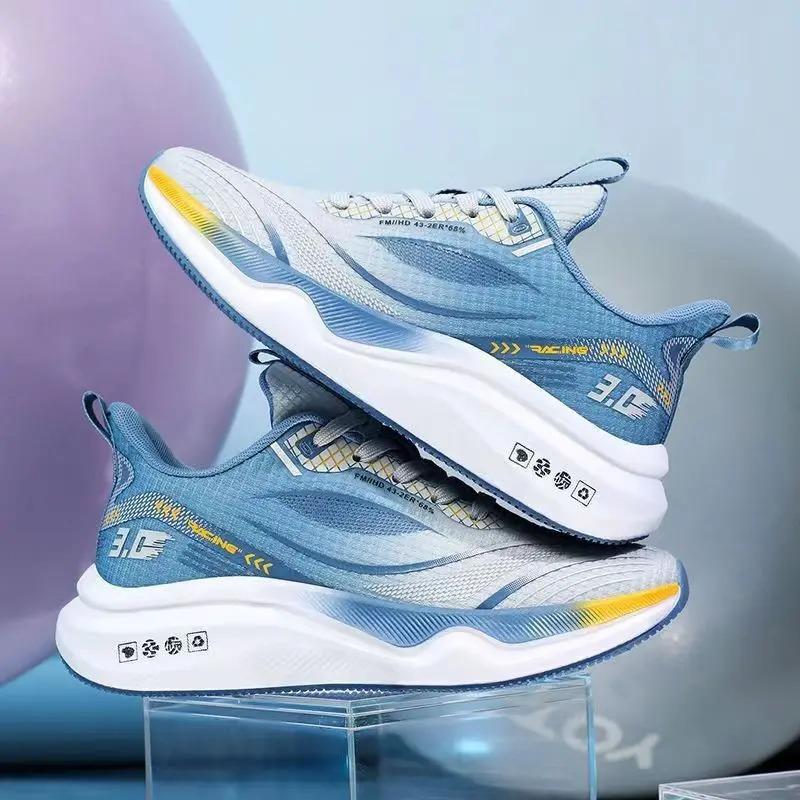 

Повседневные легкие кроссовки для подростков, осенняя новинка, износостойкие, дышащие сетчатые спортивные туфли, мужская обувь 42 чёрный