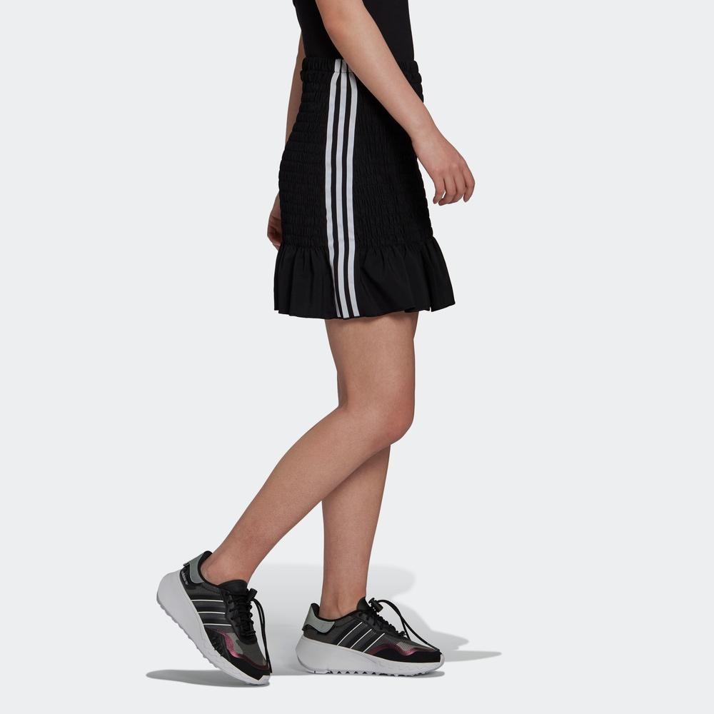 Women's Adidas Originals SMOCKED SKIRT Casual Short Skirts Women's Black