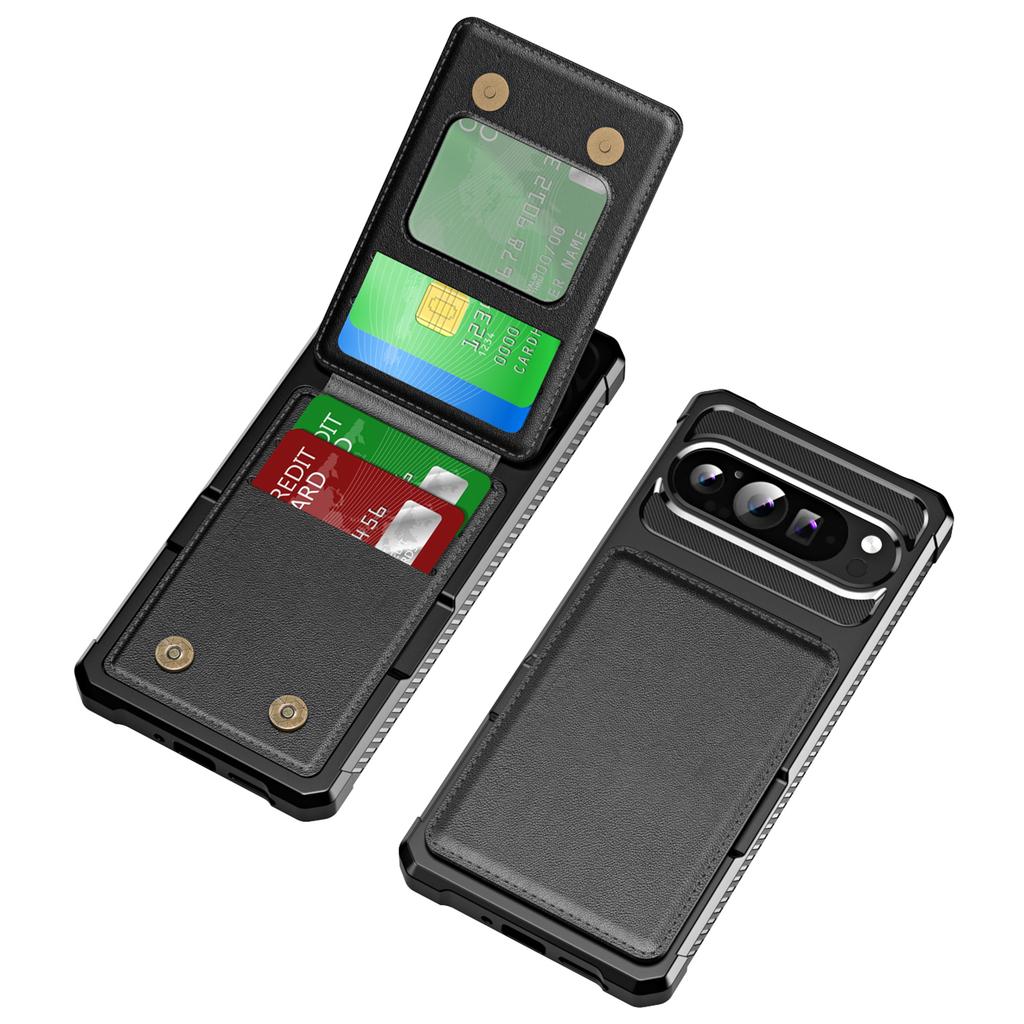 ZM11 For Google Pixel 9 Pro/9 Case Card Slot Kickstand PU+TPU Phone Cover