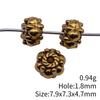 Small Hole Alloy Spacer Beads Multi Pattern Antique Metal Loose Beads For DIY Jewelry Bracelet Making For