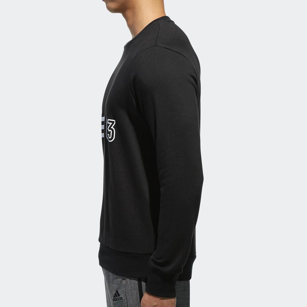 Adidas Fashionable Warm Round Neck Pullover Long Sleeve Sweatshirt Men Sweatshirt Black CX4948