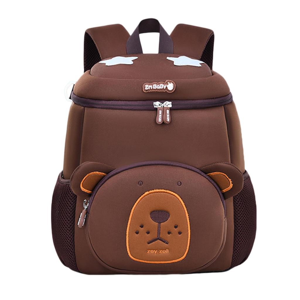 Maeau Kids Elementary Animal Includes Adjustable Shoulder Flap Baby Shower School Entrance Brown Backpack, Cute, Kindergarten, School, Baby,