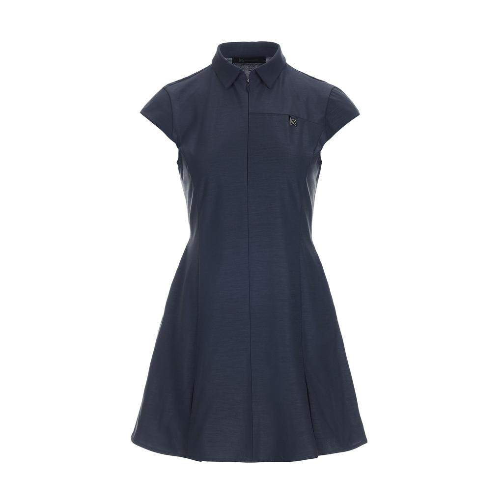 Beomyudageulaeseu Cap Sleeve Dress_Navy