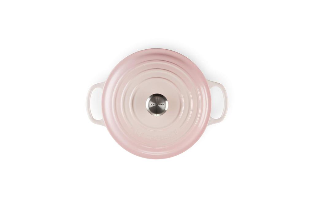 Le Creuset Cast Iron Enameled Pot Cocotte Ronde 22 cm Shell Pink Induction Oven Safe