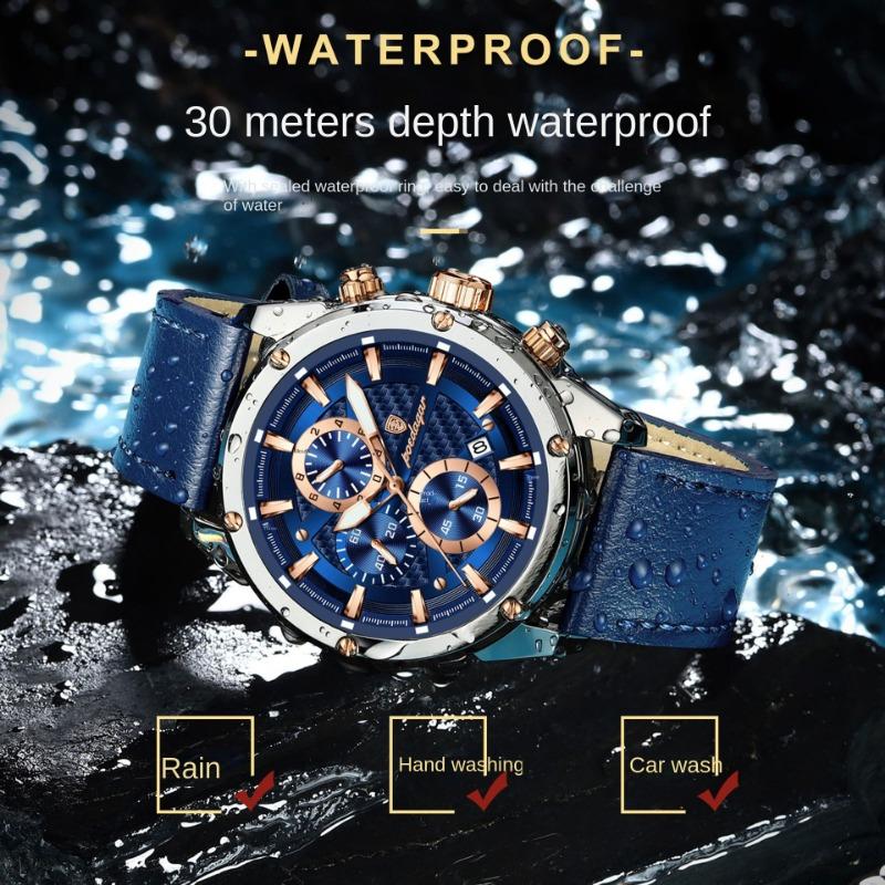 New Top Brand Men's Watch Multifunctional Luminous Waterproof Quartz Sports Watch