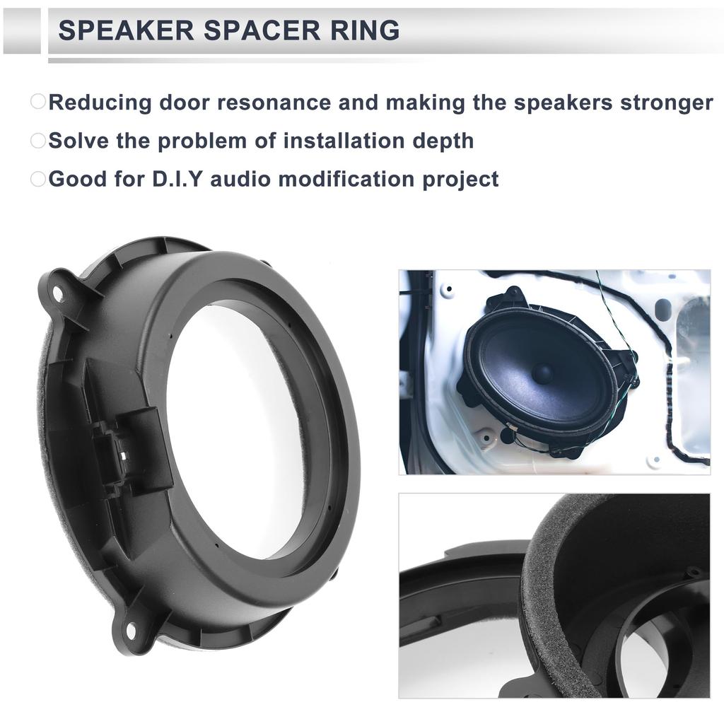 RATCHROLL Speaker Spacer Rings for Mazda Tweeter Speaker Spacer Waterproof Speaker Subwoofer Mount Spacer Bracket ABS (2 Sets) - Adapter, Ring,