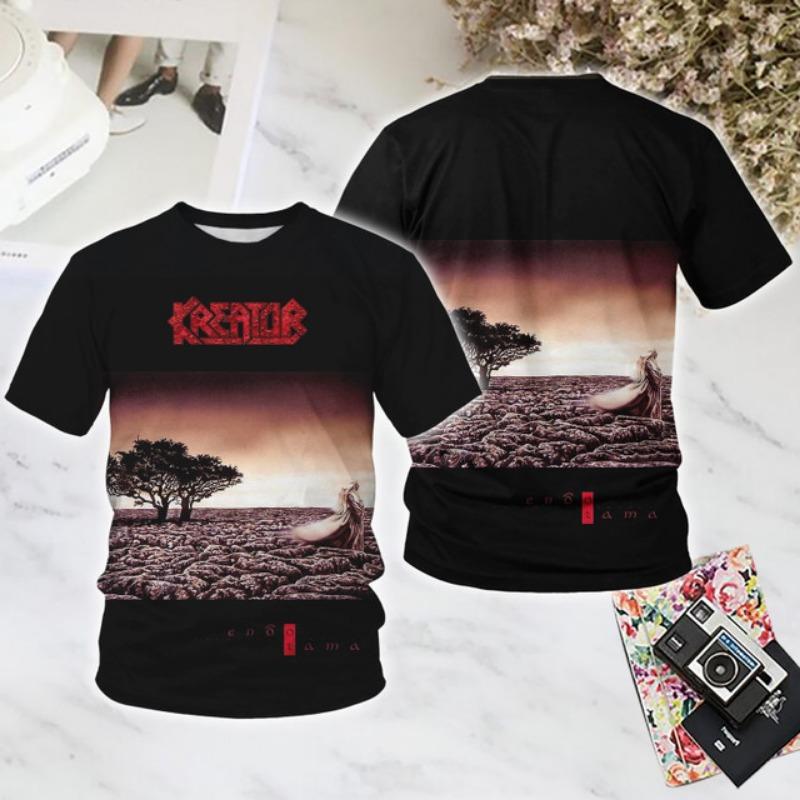 

Popular Rock Kreator T-Shirt Male 3D Print Men Women Hip Hip Trend Short Sleeve Tee Y2k Top Oversized Streetwear Men s Tshirts XXS