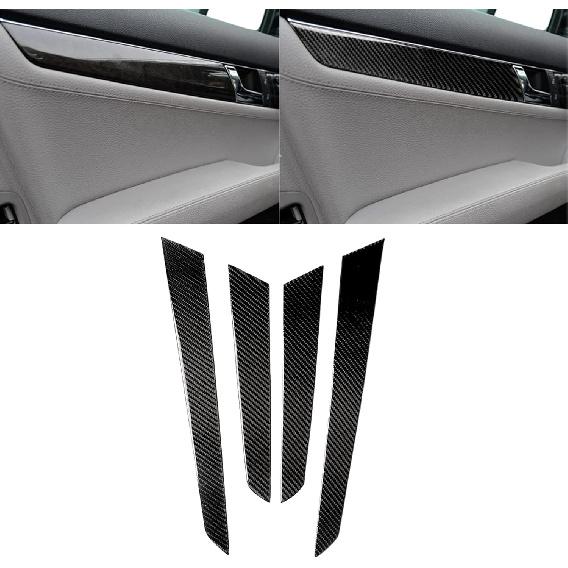 For Mercedes-Benz C-Class W204 2007-2013 Real Soft Carbon Fiber Center Console Gear Shift Panel Surround Cover Trim Kit Car Interior Accessories