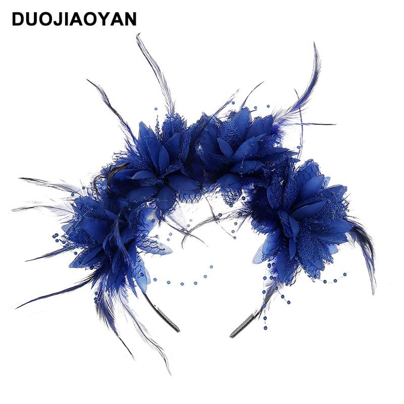 Halloween Flower Headband with Spider for Cosplay or Makeup Party
