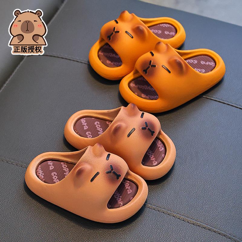 Children's summer cartoon cute non-slip indoor bathing soft-soled baby slippers for girls