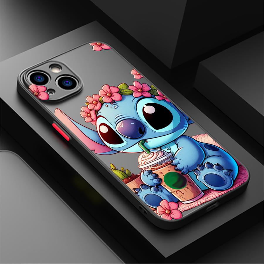 Case for iPhone 17 Pro Max 17e 7 8 SE Air XS XR 15 16 Plus 14 11 12 13 Mini Back Phone Cover Cartoon Stitch