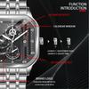 Luxury Men Clock Luminous Calendar Week Man Wristwatch Sports Stainless Steel Quartz Men's Watches