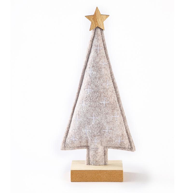 Creative Wooden Christmas Tree Ornament - Festive Desktop Decoration Small