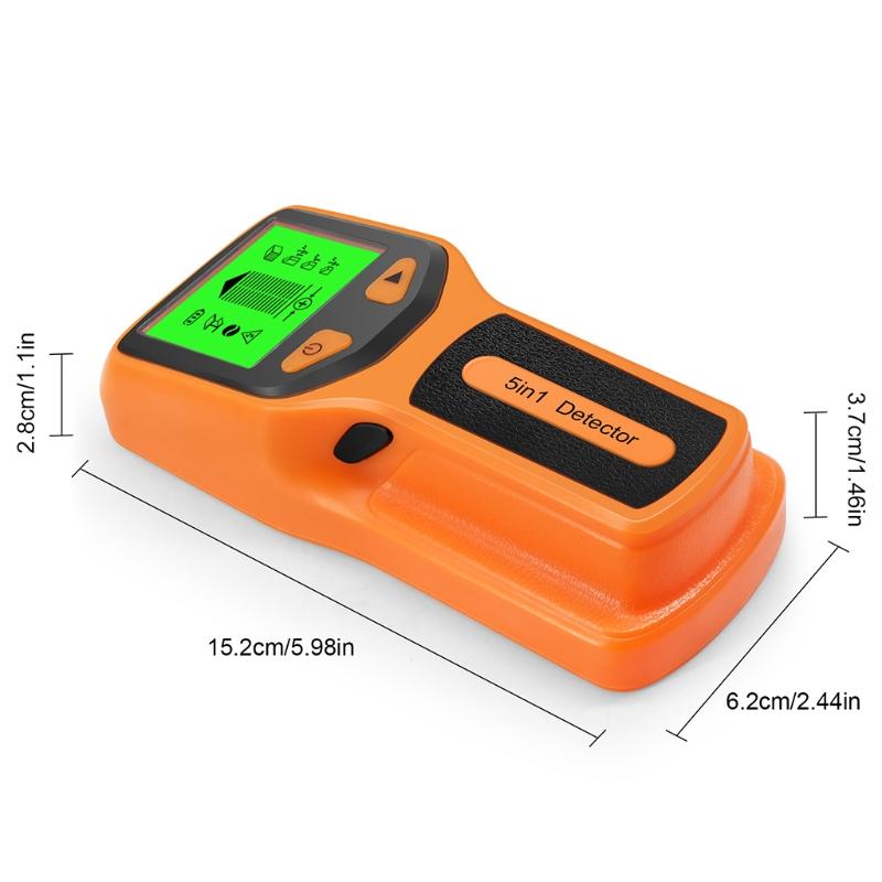 Stud Finder Wall Scanner 5 in 1 Stud Detector with Intelligent Microprocessor & H-D LCD Display Stud Sensor Beam Finders
