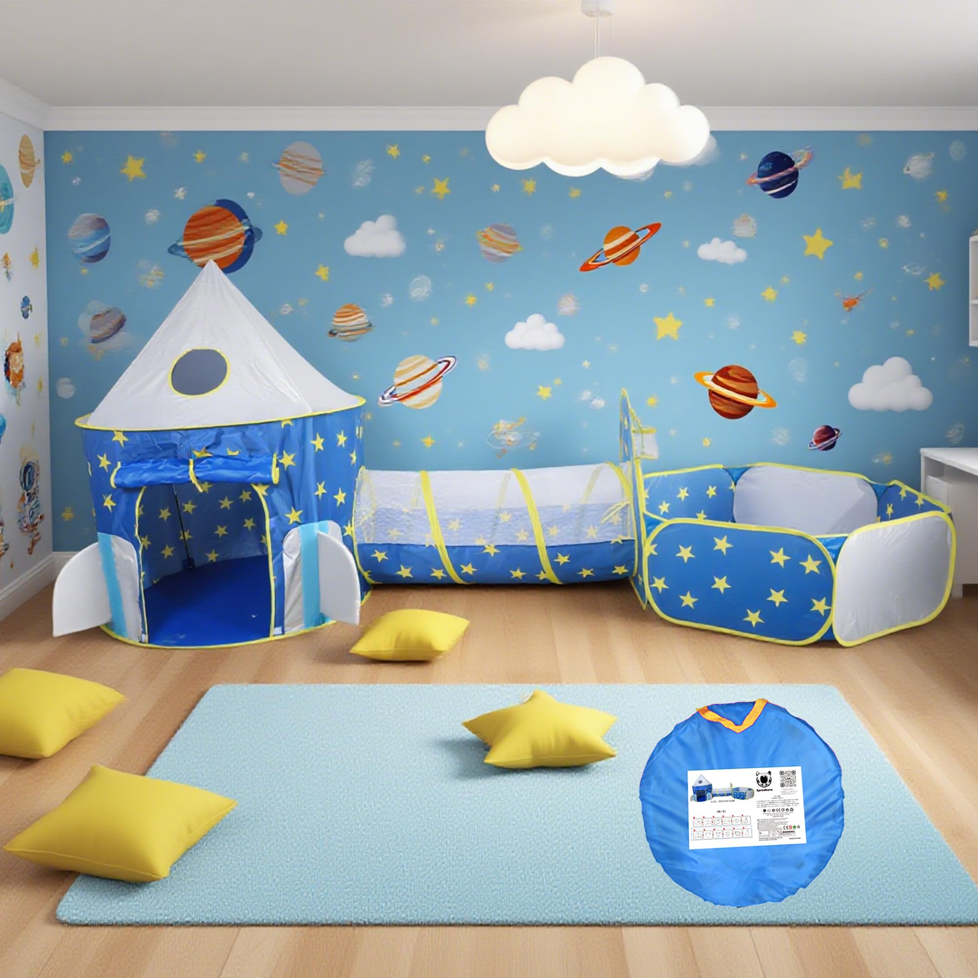 

Kids Car-Style Tent, House for Indoor and Outdoor Use, Camping Tent, Pretend Play, Educational Toy, Parent-Child Play, Ball Pit, Storage Bag