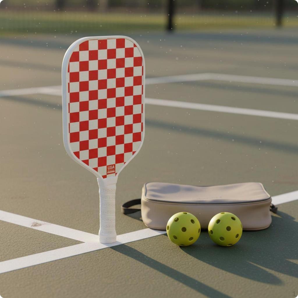 Paddle Sports Bundle with Bag and Balls Checkerboard Racket Set Lightweight Gear for