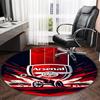1pc A-Arsenal Carpet, Round Rug, Comfortable, Suitable for Entryways, Living Rooms, Office, And Bedrooms, Christmas Decoration