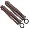 Beavorty Wooden Pot Handles, Set of 2, Heat-Resistant, Covered, Wok Handles, Replacement Non-Slip Pull-Out Handles, Kitchen Utensils, 19.00x3.00cm