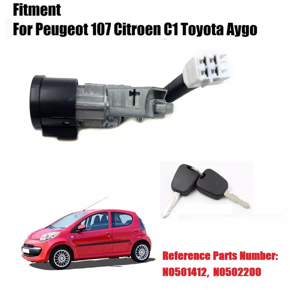 1Set Ignition Barrel Lock For Peugeot 107 Citroen C1 Toyota Aygo Car Engine Ignition Exhaust Parts N0501412 N0502200 Uk