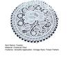 Round Lace Coaster White Lace Floral Coaster Retro Drink Coaster Heat Insulation