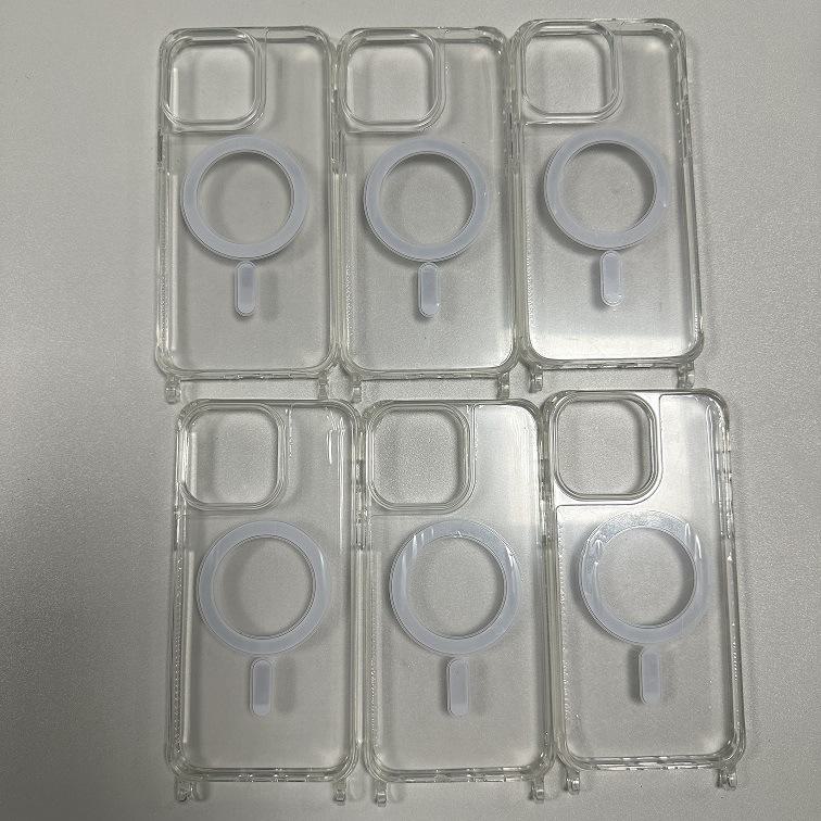 

Прозрачный чехол для iPhone 14 Pro Max со встроенным магнитным ремешком через плечо iPhone 14 Pro Max прозрачный