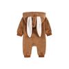 Dicker Fleece-gefütterter Neugeborenen-Baby-Strampler mit Hasenohren