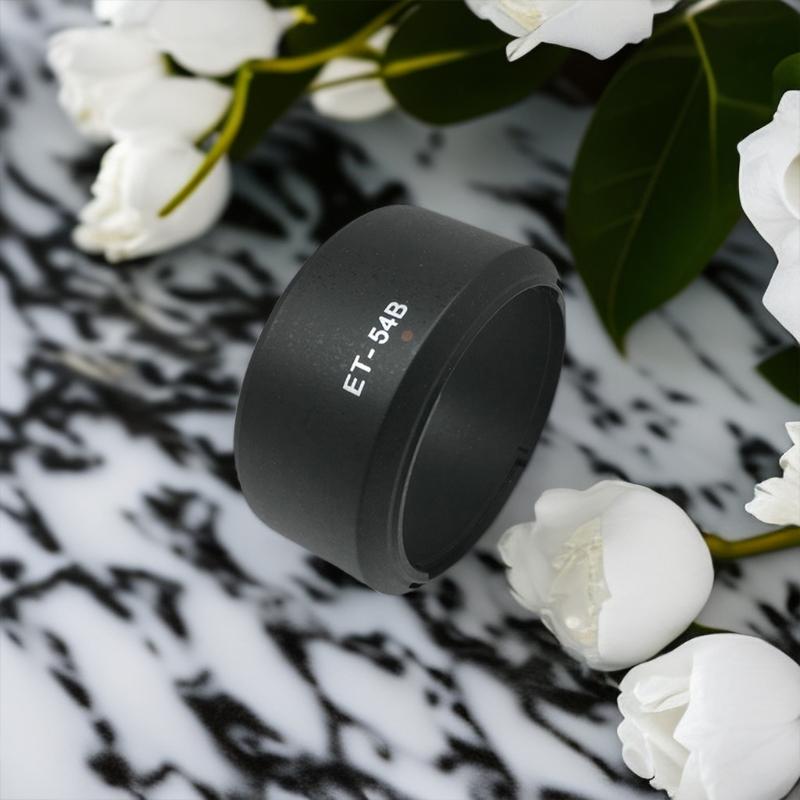 Lens Hood Sunshade ET-54B ET54B for EF-M 55-200mm STM EOS-M3-M10 Cameras Sun Blocker Reduce Reflections- 52mm