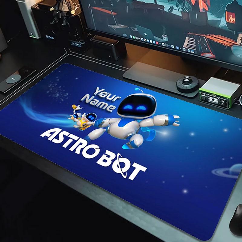 ASTRO BOT Custom Name Large Size Mouse Pad Large Gaming Table Cushion Non-slip Laptop Tablet Big Mousepad XXL Mat Mini PC Playmat With Lock Edge