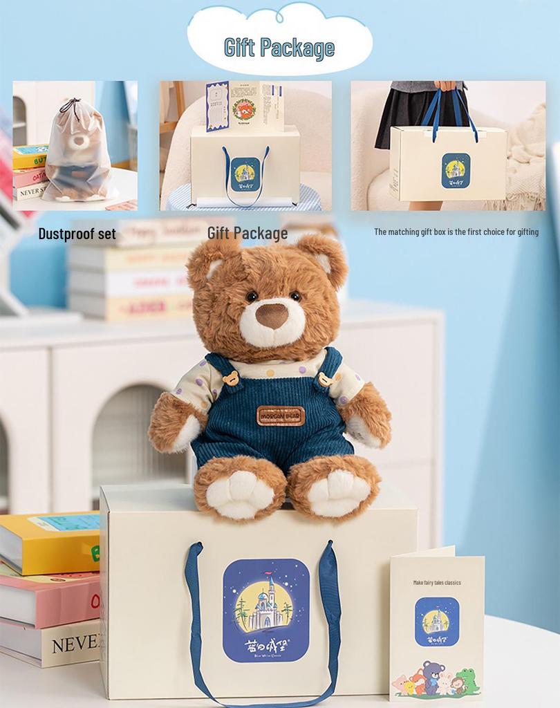 High-Quality Wearable Teddy Bear Plush Doll for Kids and Couples - Cute Dress Design, Perfect Birthday Gift