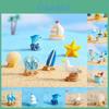 Charming Resin Surfboard Sailboat Seagull Seashell Beach Decor Miniatures Modern