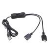 USB Extension Cable Double Port Charging Switcher Included Compatibles LED Lights Fan Blowers