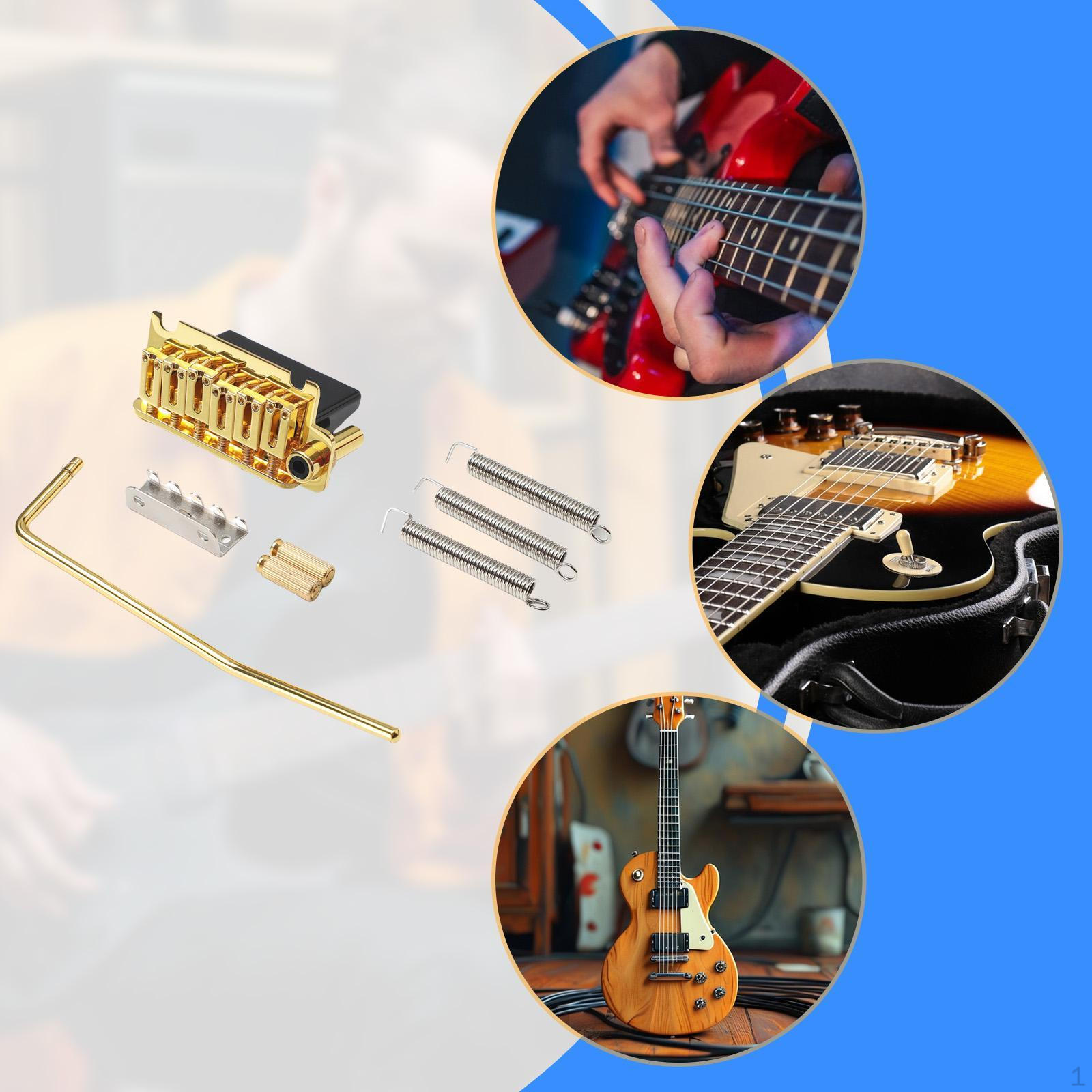 

Electric Guitar Tremolo Bridge Music Instrument Portable Accessories Seat золотой