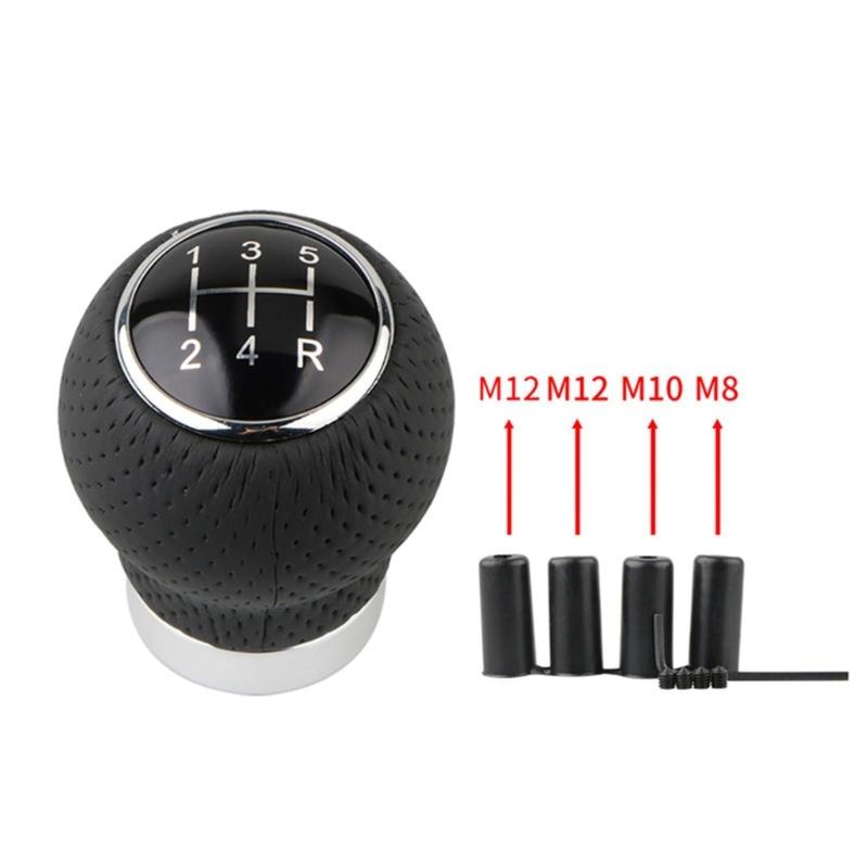Manopla de Câmbio de Couro para Carro, Alavanca de Câmbio Manual, Substituição de Manopla Elegante de Couro para Veículos Manuais