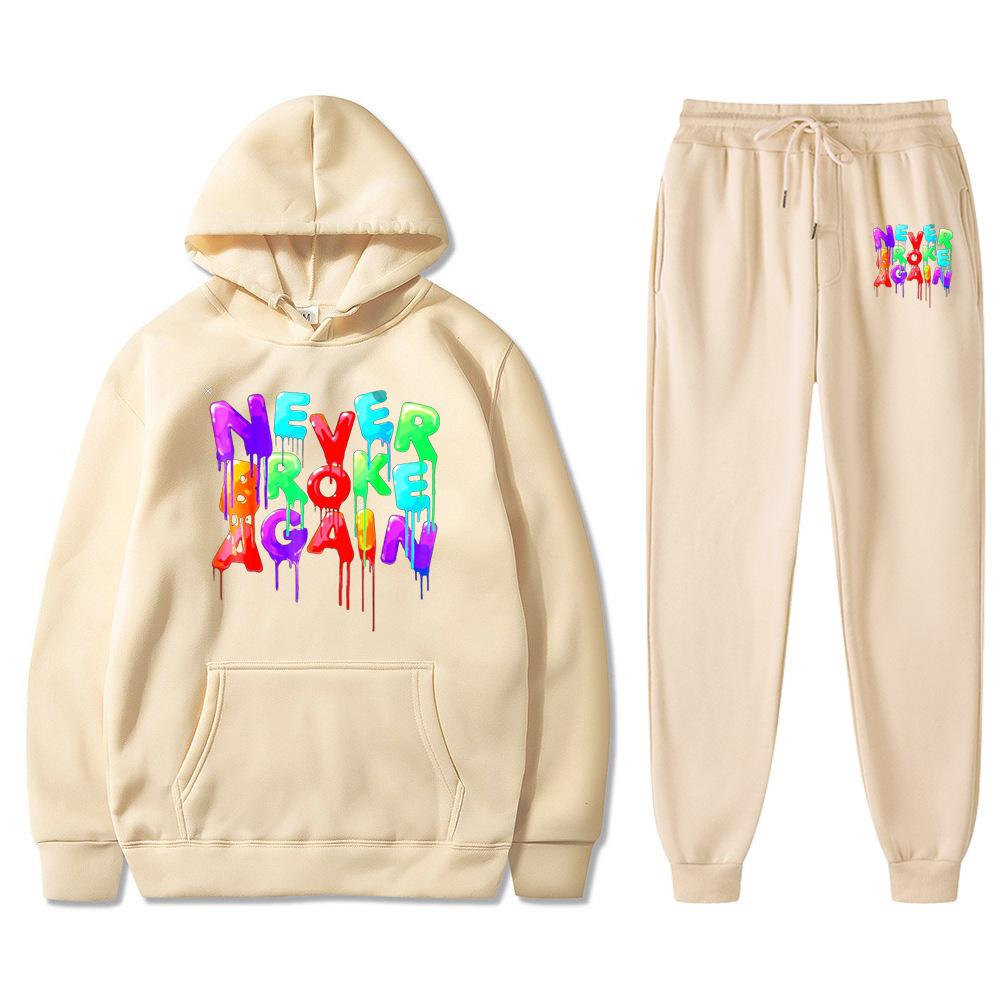 Youngboy Never Broke Again Mikina 2dílné sady Tepláková souprava Módní Hip Hopová souprava Tepláky Muži Ženy Mikiny s kapucí Sportovní kalhoty