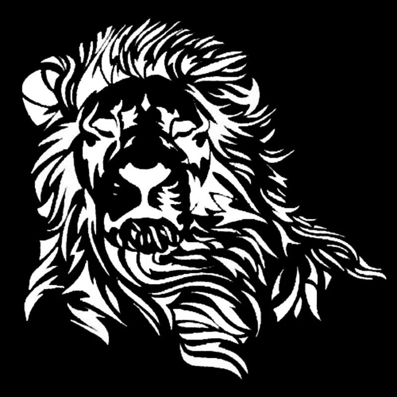Black Transparent Wild Mighty Lion Vinyl Car Decals Tuck Car Body Decal Car Accessories Water-Repellent And Sunscreen Pvc17Cm
