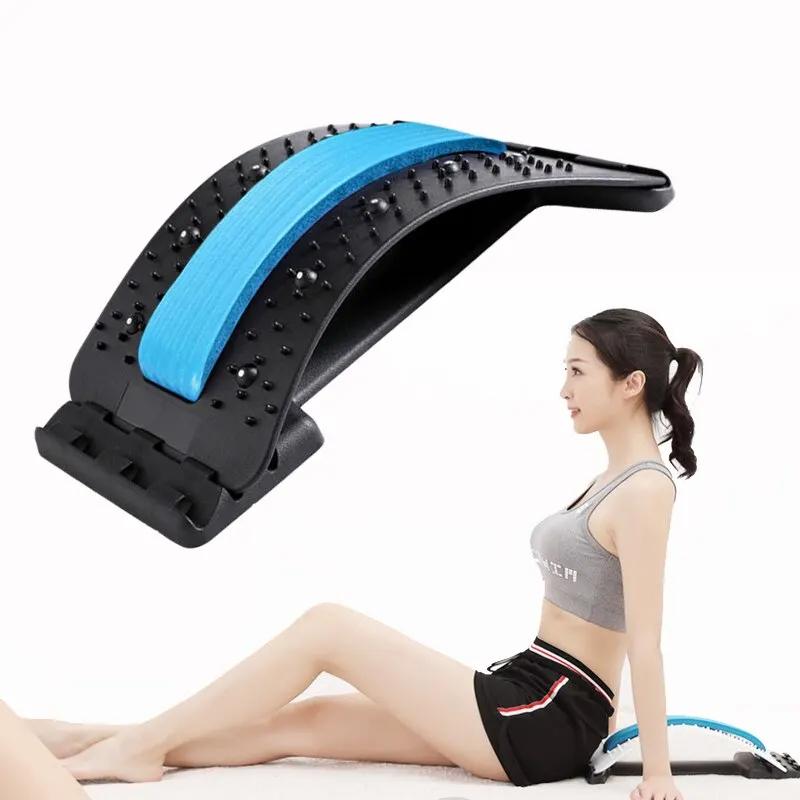 Back Stretcher Multi-Level Adjustable Massager Waist Neck Fitness Lumbar Cervical Spine Cervical Spine Support Massager
