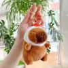 Cute Capybara Plush Keychain Backpack Pendant Toy Car Key Ring Decoration Accessories Kawaii Stuffed Doll Children Birthday Gift