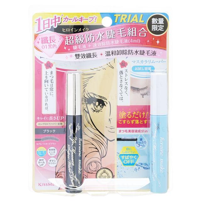 

ISEHAN - Kiss Me Heroine Make Prime Long & Curl Mascara Super Waterproof + Speedy Mascara Remover Set 01 Black