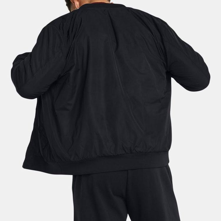 Under Armour Curry X Bruce Lee Kollaboration SS24 Frühjahrskollektion Wendbare Fleece-Bomberjacke mit Stehkragen und Reißverschluss Herrenjacken 1383730-001