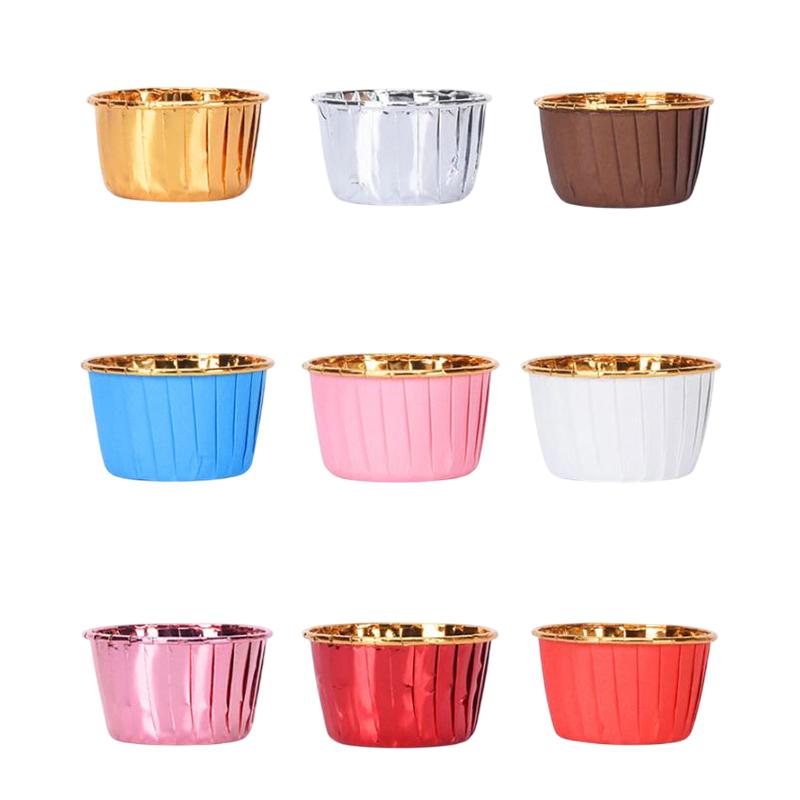 50Pcs Muffin Cupcake Paper Cup Oilproof Cupcake Liner Baking Cup Tray Case Caissettes Cupcake Wrapper Paper Wedding Party