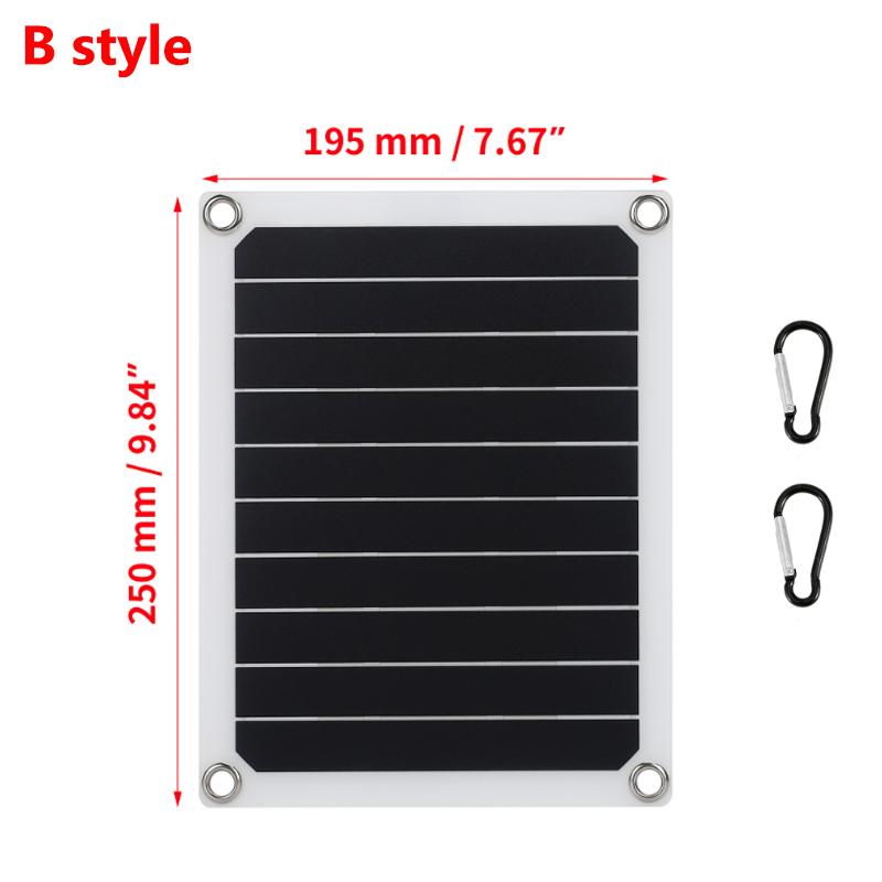 USB Solar Panel Portable Monocrystalline Solar Cell Home Outdoor Charging for Phone Camping Traveling Mobile Power Supplies