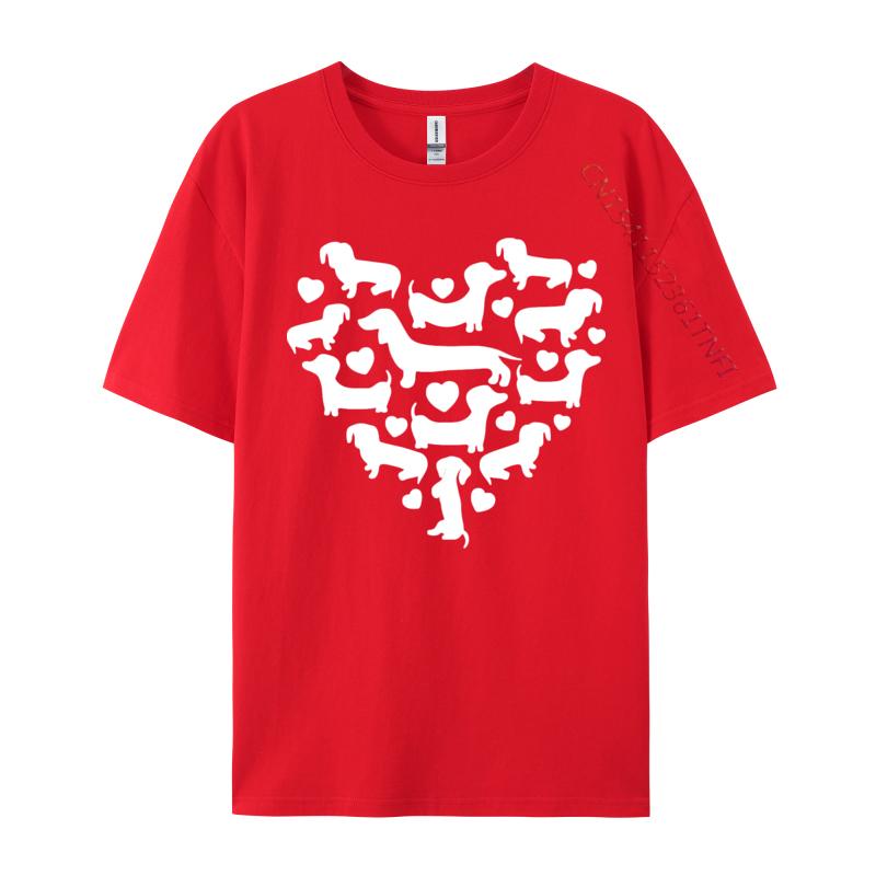 

Leisure Tees Hip Hop Cotton Mens Top Tshirts Funny Dachshund Hearts Valentines Day Tshirt Black Shirt Graphic Tees S