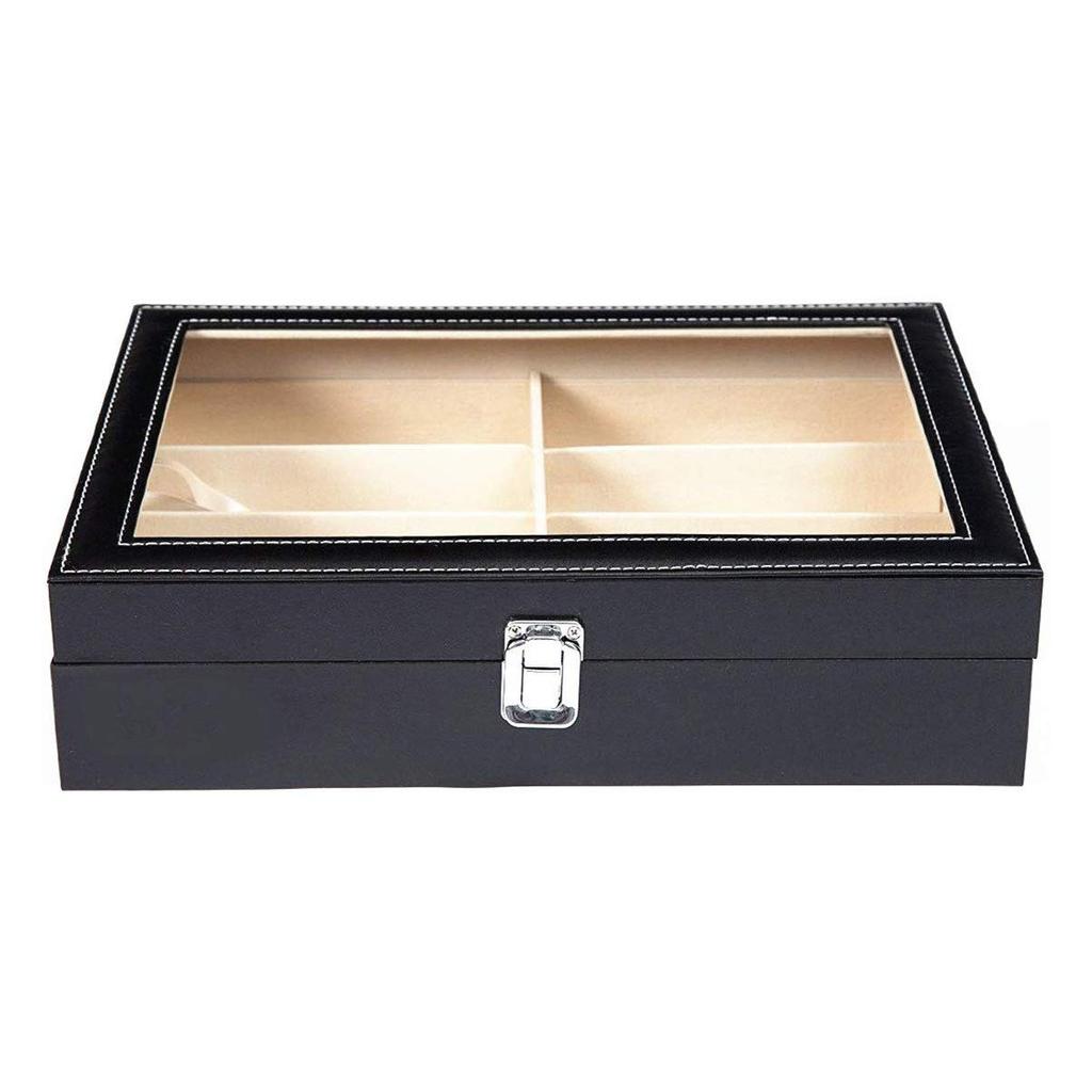 KON Glasses Box Glasses Sunglasses Storage Case Accessories Collection Case Storage 8 Pieces G White